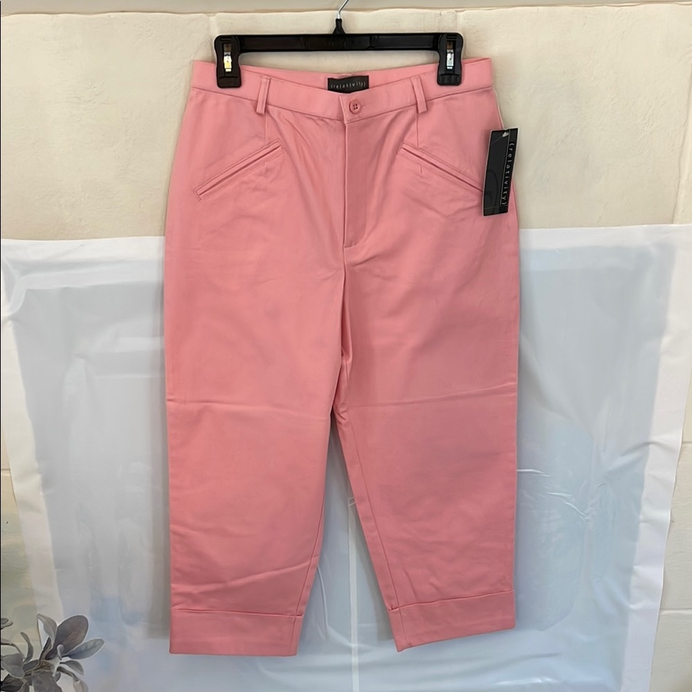 Relativity Pink Cotton Blend Pants